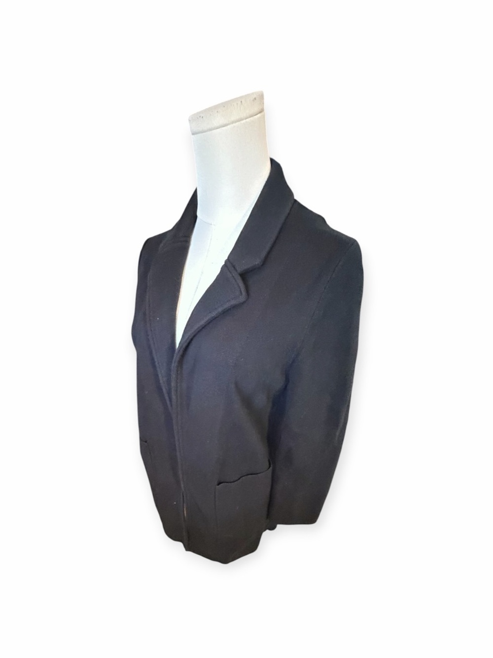 Quince 100% Cotton Classic Black Women's Tailored Open Front Blazer Coat XS - Picture 4 of 14